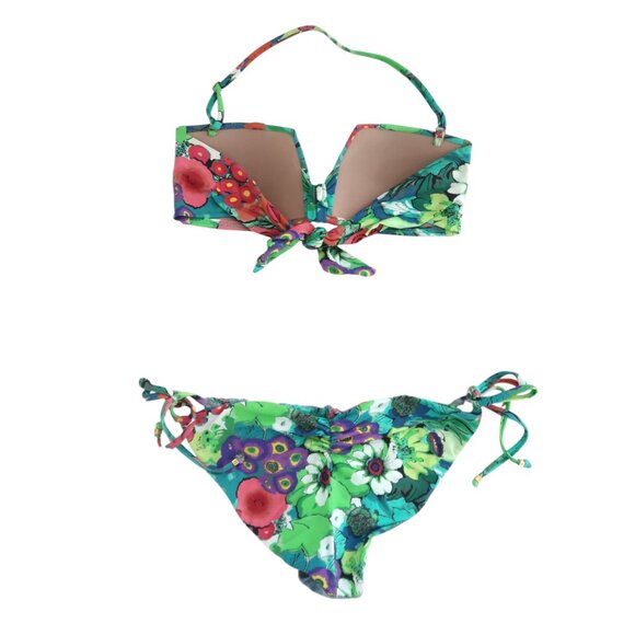 AMIR SLAMA floral print bikini swimsuit S M - Picture 3 of 6